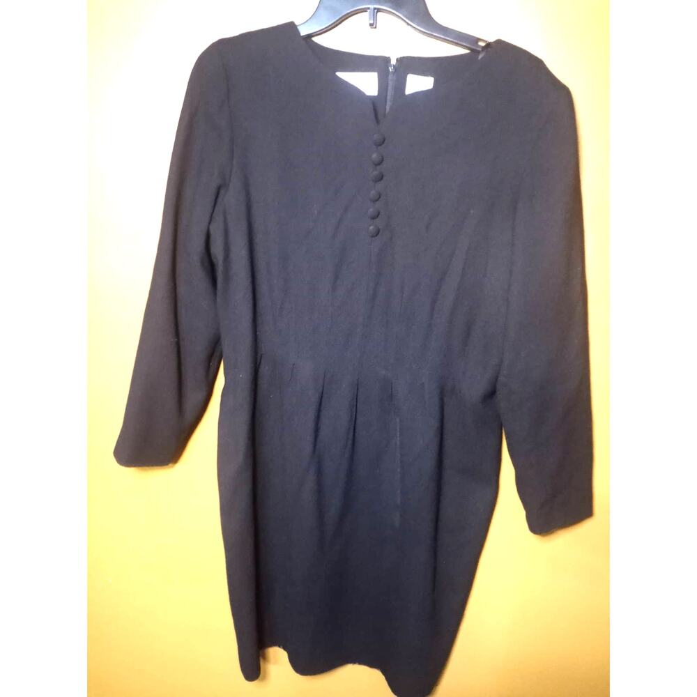 Liz Claiborne Black Sheath long sleeve dress Sz 14